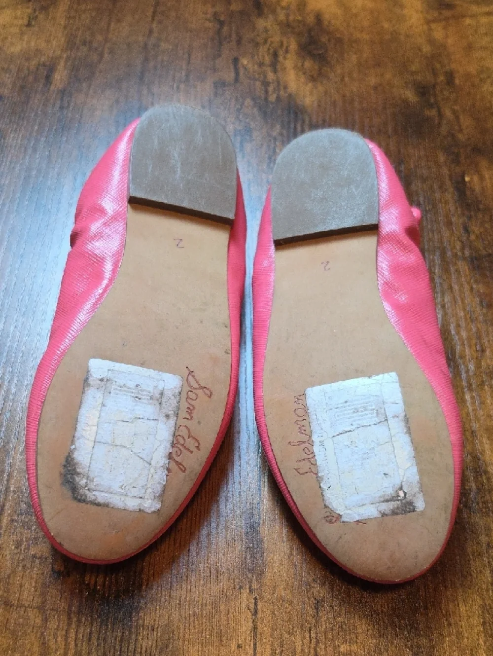Girls Pink Ballet Flats with Bow Accent